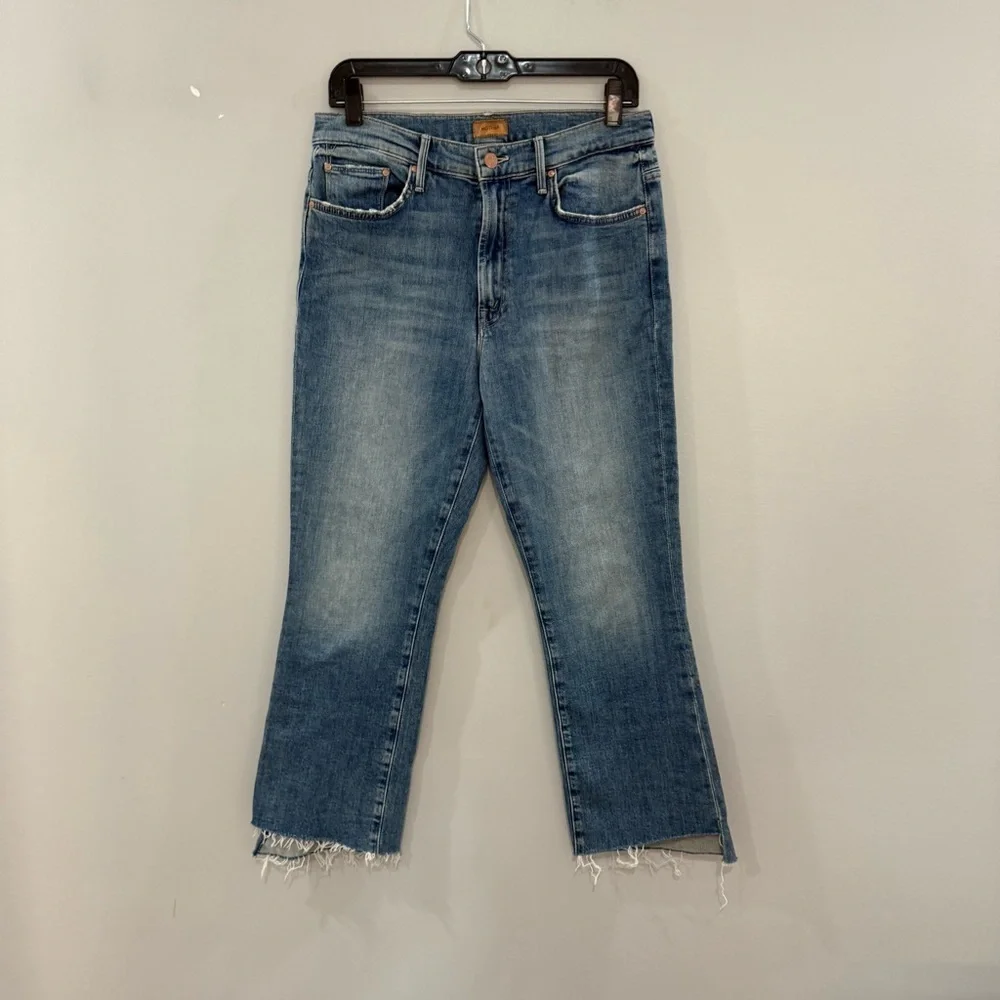 Mother Jeans The Insider Crop Step Fray in Scenic Route